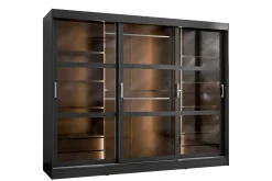 Garderober & Garderobesystem|Knaggerekke-Harvans Garderobeskap 250x203 cm Svart