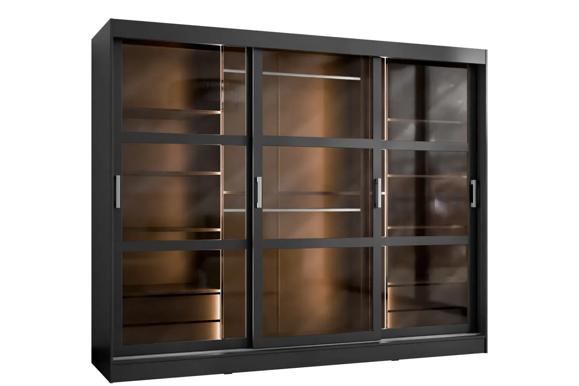 Garderober & Garderobesystem|Knaggerekke-Harvans Garderobeskap 250x203 cm Svart