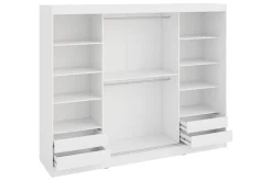 Garderober & Garderobesystem|Knaggerekke-Harvans Garderobeskap 250x203 cm Svart
