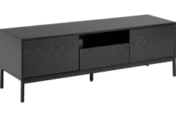 Tv-Møbelsett-Hasslevik Tv-møbelsett 140 cm 2 Dører + Skuff Svart