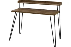 Dorel Home Kontorbord-Haven Skrivebord 114 cm med Oppbevaringshylle Valnøttsbrun/S Valnöt