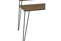 Dorel Home Kontorbord-Haven Skrivebord 114 cm med Oppbevaringshylle Valnøttsbrun/S Valnöt