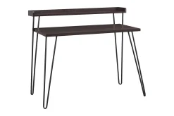 Dorel Home Haven Skrivebord 114 cm med Oppbevaringshylle /Svart