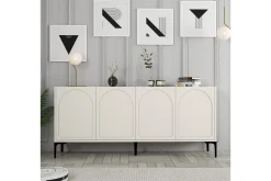 Gangbord|Avlastningsbord-Hazim Konsollbord 180 cm Cream,Svart