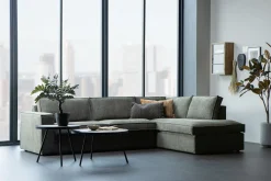 Hjørnesofa-Hearness 3-seters Sofa med Sjeselong Høyre Varmgrå