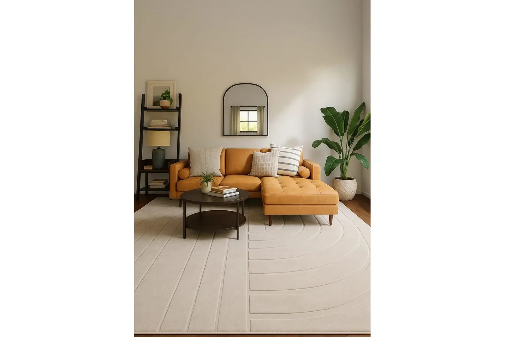 KM Home Skinn & Pelstepper|Sitteputer-Heaven Trend Maskinvevd teppe 200x290 cm Beige