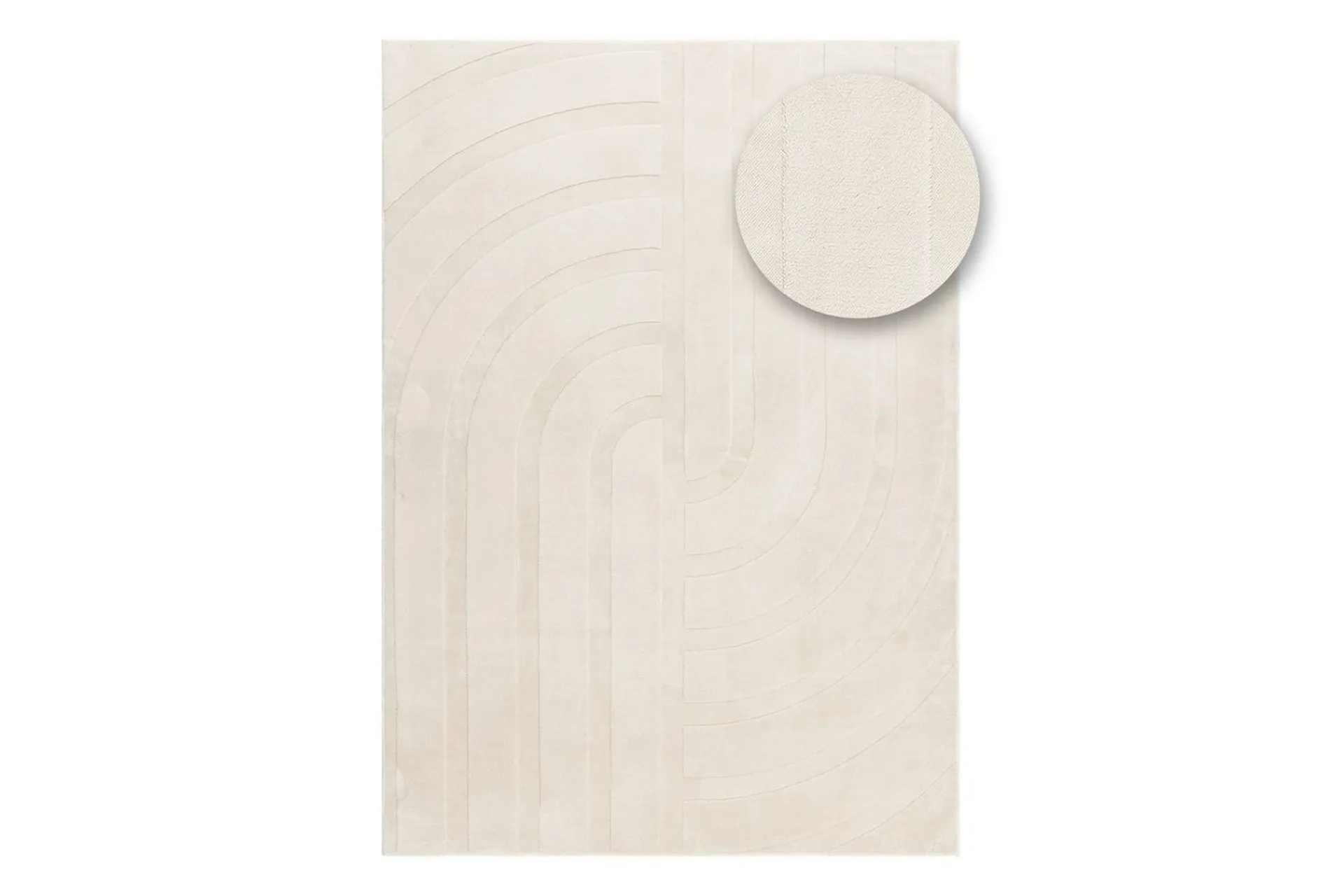KM Home Skinn & Pelstepper|Sitteputer-Heaven Trend Maskinvevd teppe 200x290 cm Beige