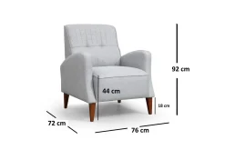 Lenestoler-Heiss Lenestol med Armlene Grey