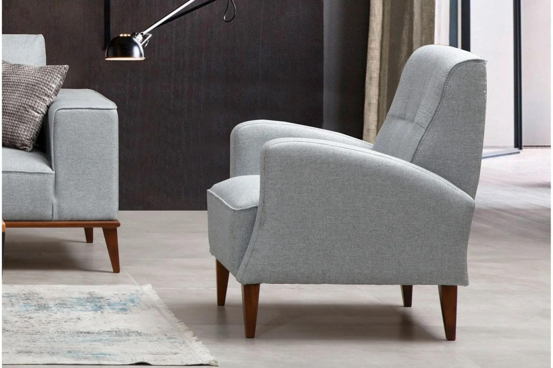 Lenestoler-Heiss Lenestol med Armlene Grey
