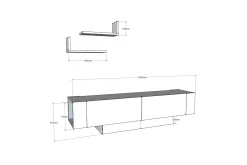 Tv-Benk & Mediabenk-Hejde TV-Benk 150 cm Brun,Hvit
