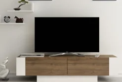 Tv-Benk & Mediabenk-Hejde TV-Benk 150 cm Brun,Hvit