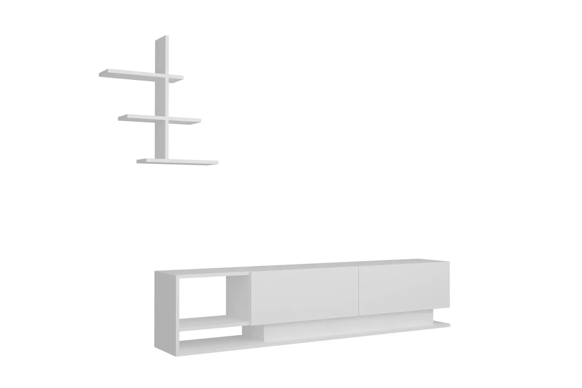 Tv-Møbelsett-Hejde TV-Benk 180 cm Hvit