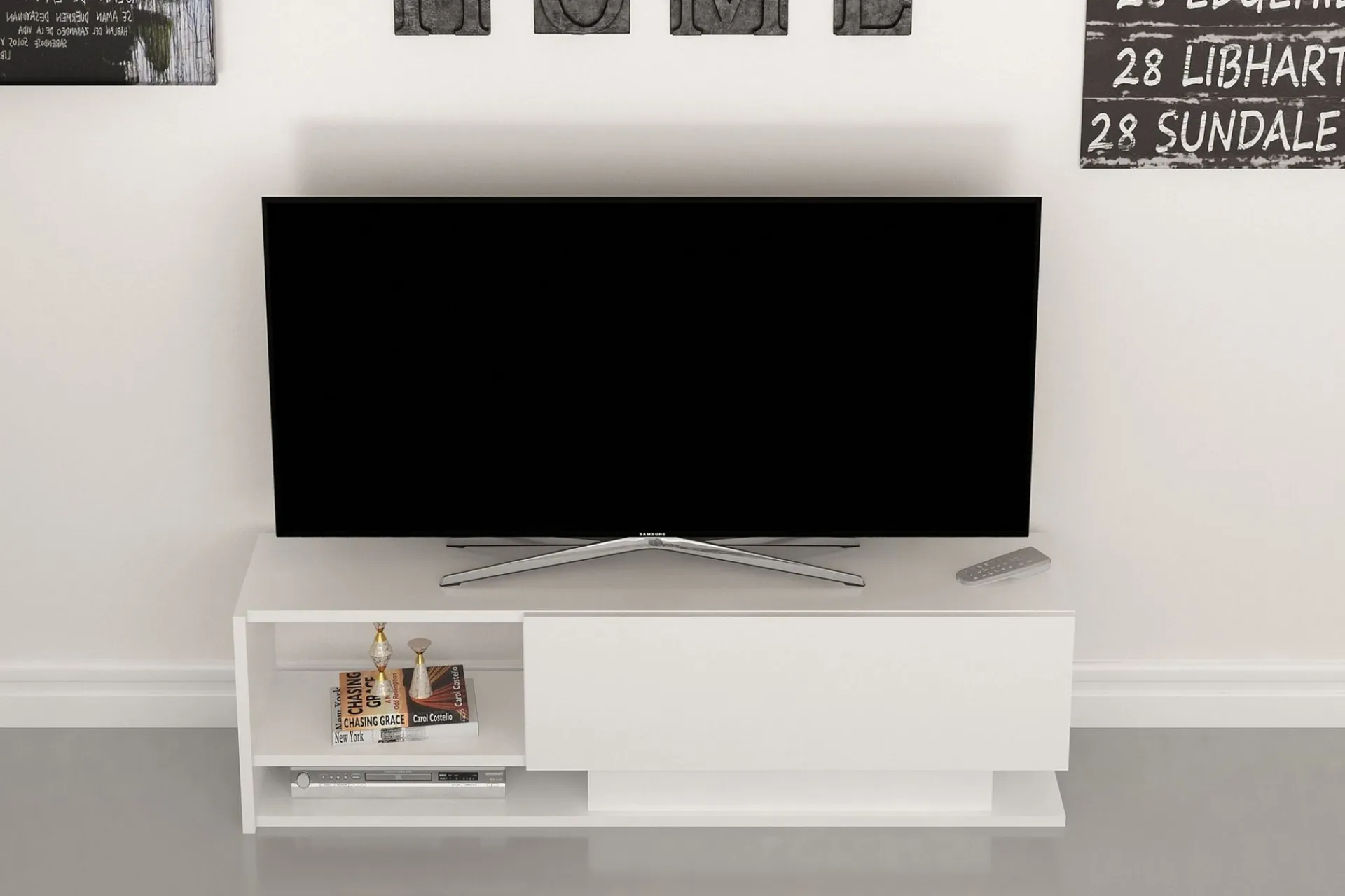 Tv-Benk & Mediabenk-Hejde TV-Benk 120 cm Hvit