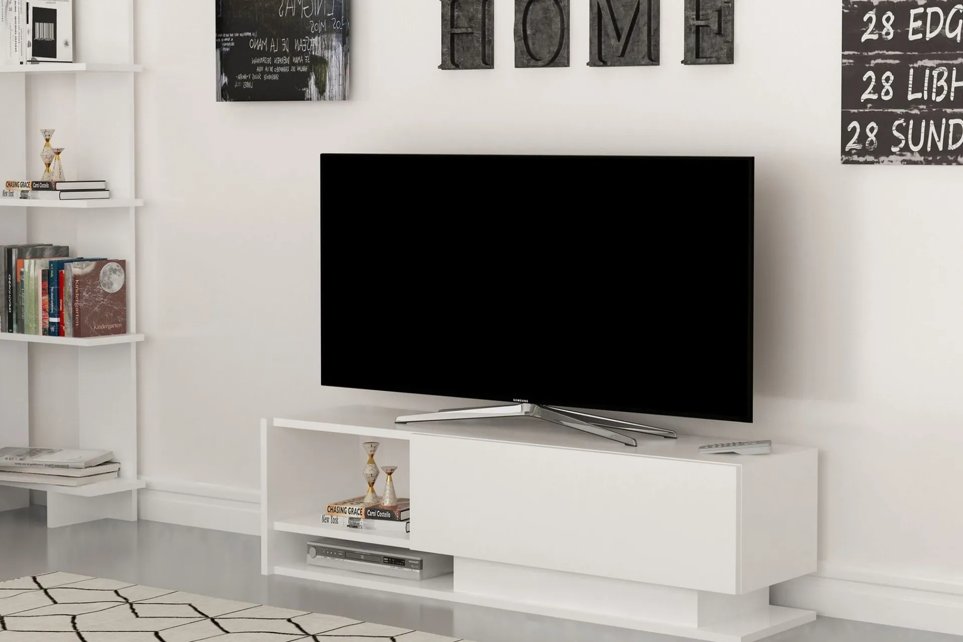 Tv-Benk & Mediabenk-Hejde TV-Benk 120 cm Hvit