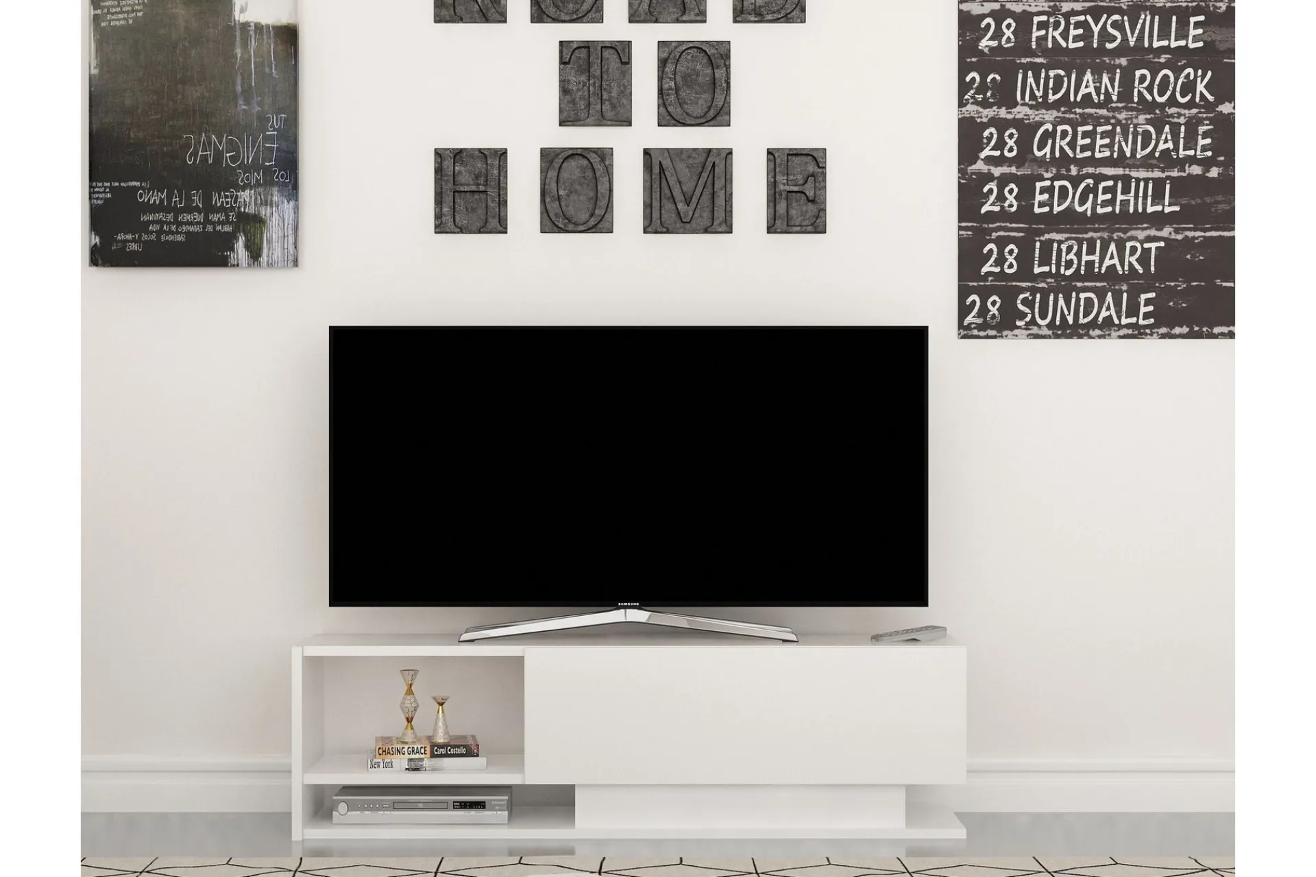 Tv-Benk & Mediabenk-Hejde TV-Benk 120 cm Hvit