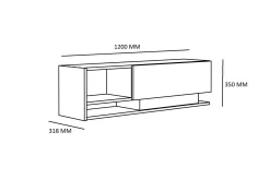 Tv-Benk & Mediabenk-Hejde TV-Benk 120 cm Hvit