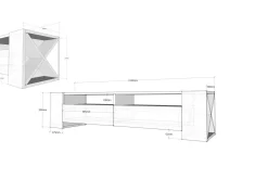 Tv-Benk & Mediabenk-Hejde TV-Benk 155 cm Brun