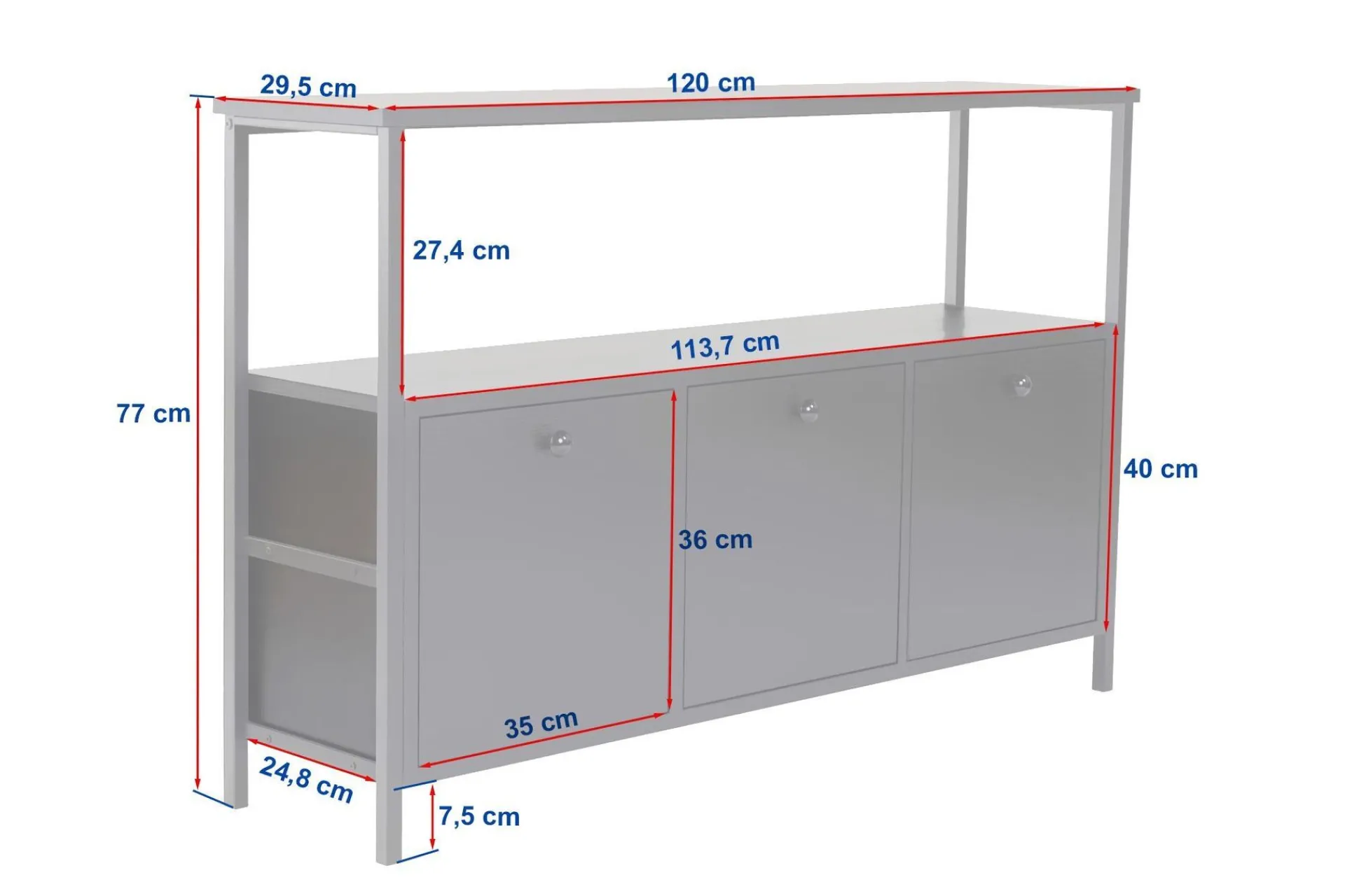 Gangbord|Avlastningsbord-Hemani Konsollbord 120 cm Hvitt og gull
