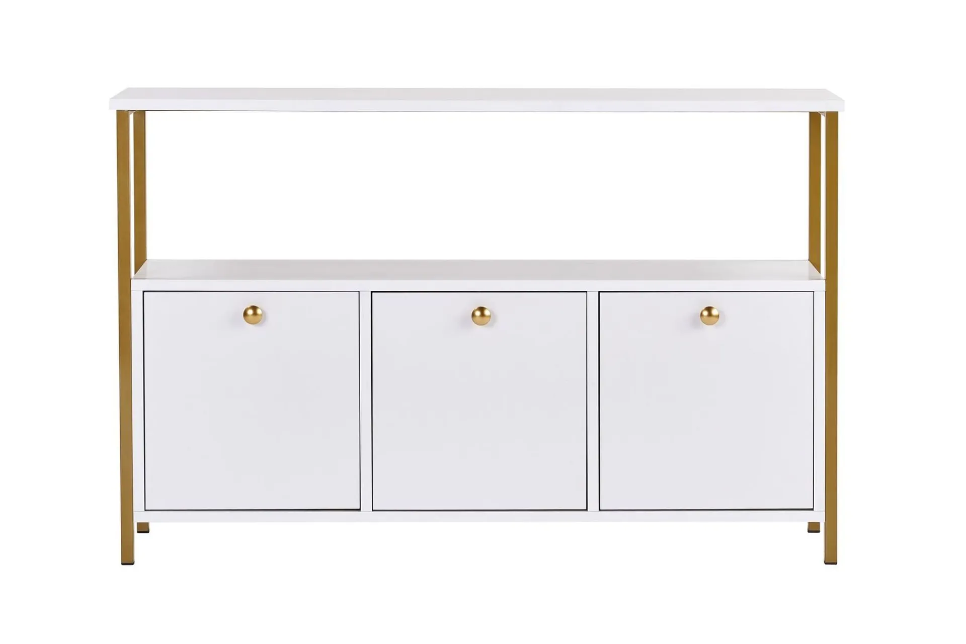 Gangbord|Avlastningsbord-Hemani Konsollbord 120 cm Hvitt og gull
