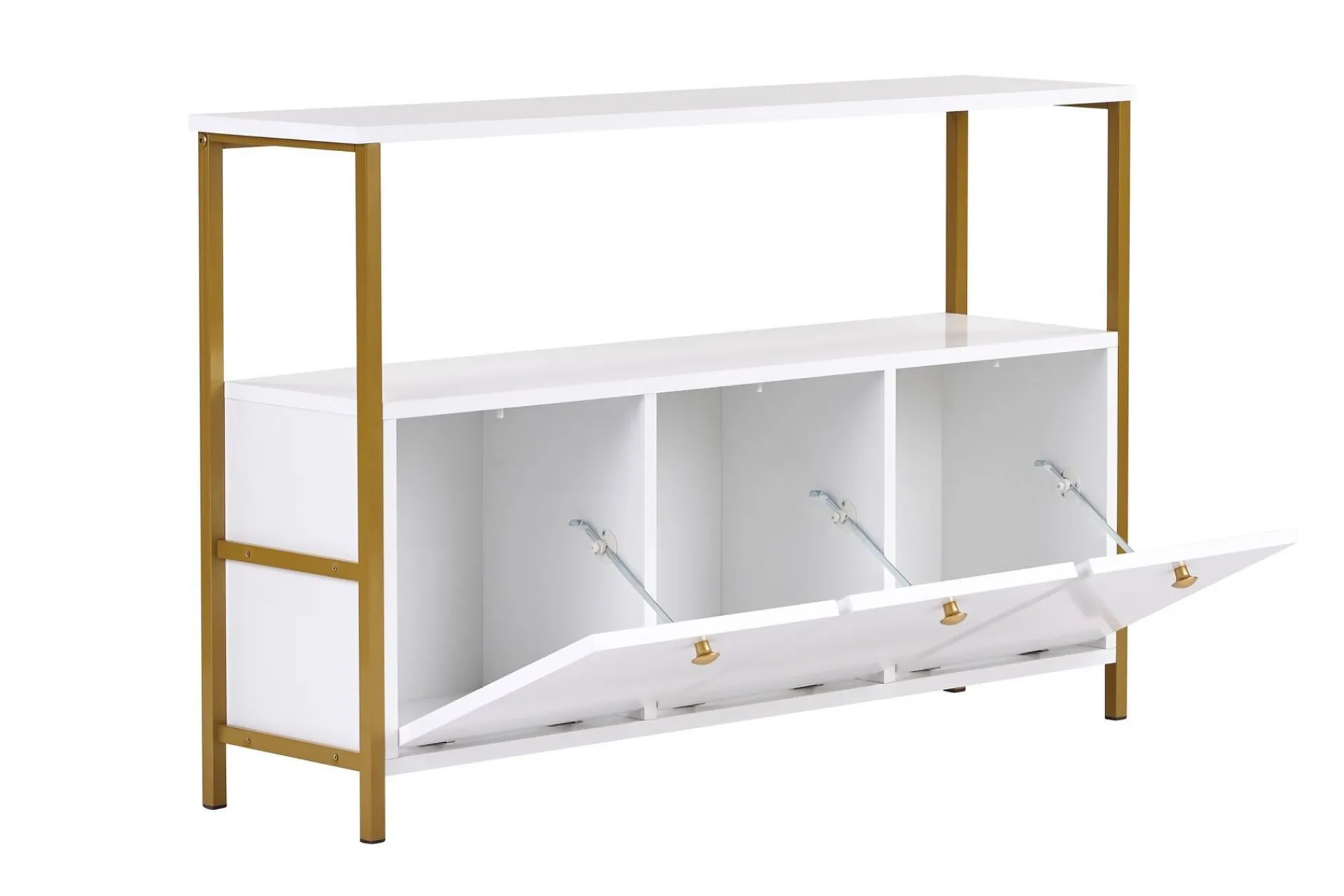 Gangbord|Avlastningsbord-Hemani Konsollbord 120 cm Hvitt og gull