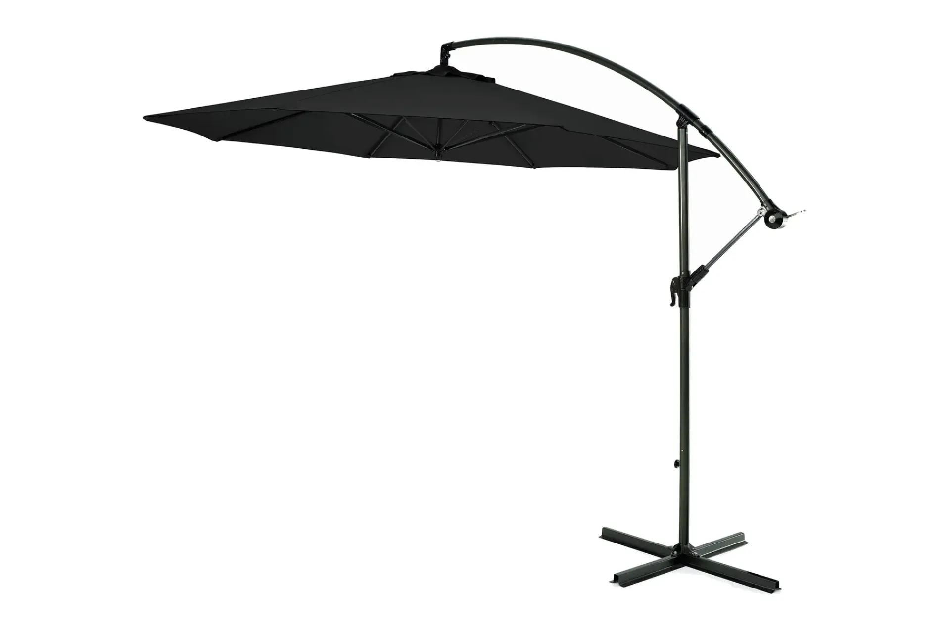 Hillerstorp Parasoller-Hengeparasoll 300 cm Svart/Hvit