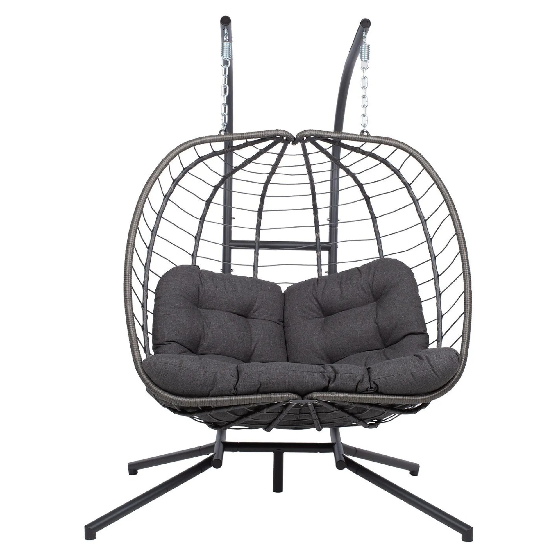 Hengestoler-Hengestol HOME4YOU Finse 2-seter 142x106x194 cm mørkegrå