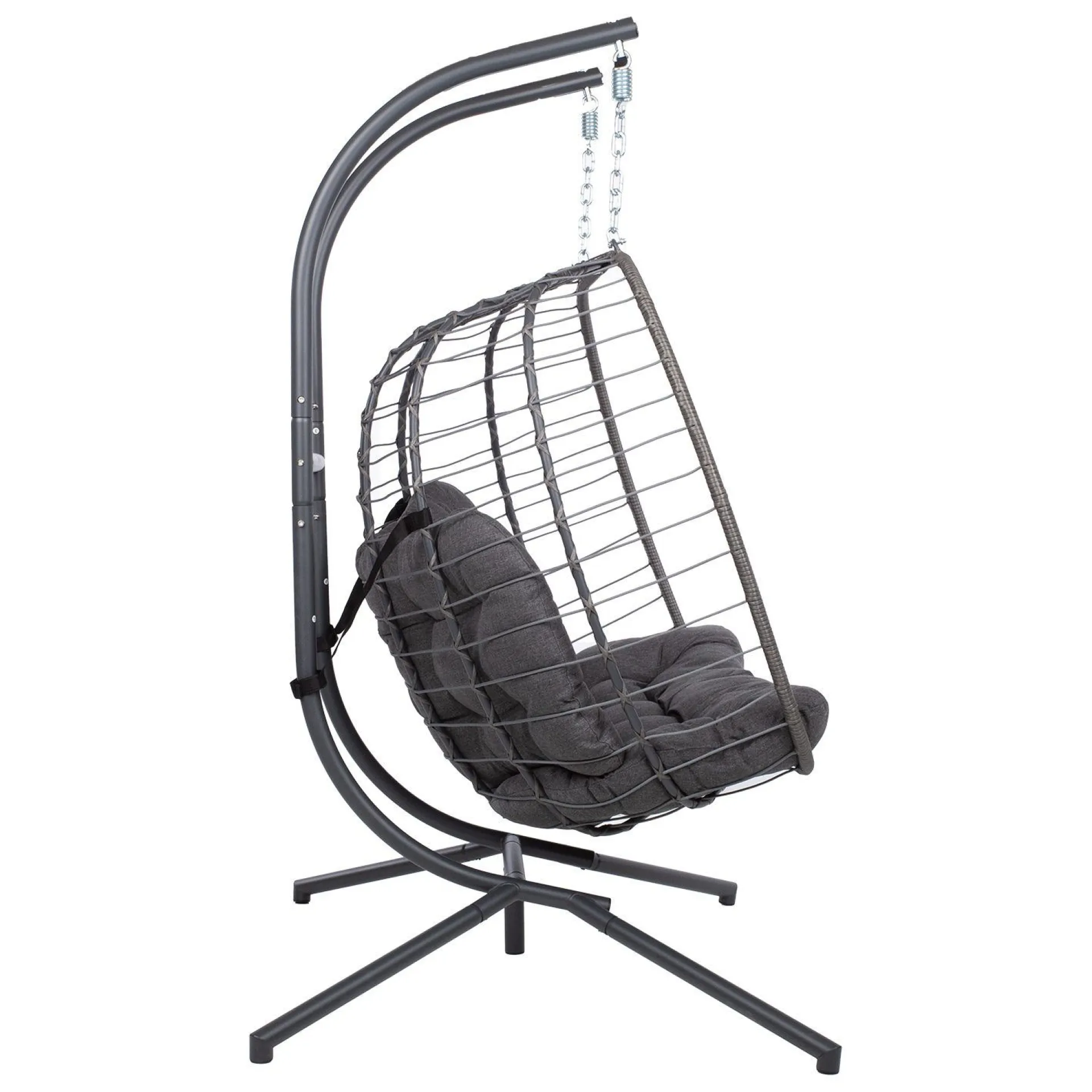 Hengestoler-Hengestol HOME4YOU Finse 2-seter 142x106x194 cm mørkegrå