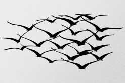 Skilt-Herd Of Birds Veggdekor Svart