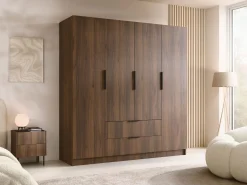 Garderober & Garderobesystem-Herrljunga Garderob 200x215 cm med Skuffer Brown/Black