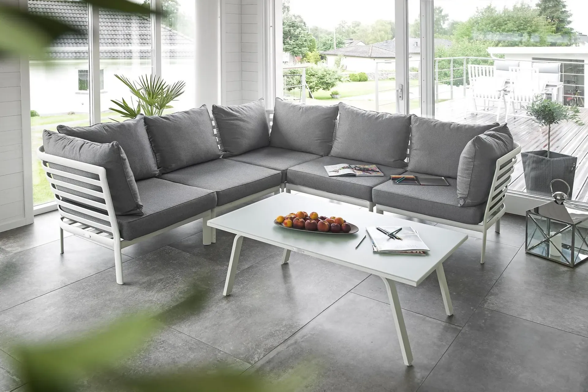 Hillerstorp Veranda & Terrasse|Loungesett-Lidnäs Sofagruppe Hvit