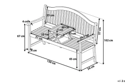 Benker-Hilo Hagebenk 150 cm Tre/Natur