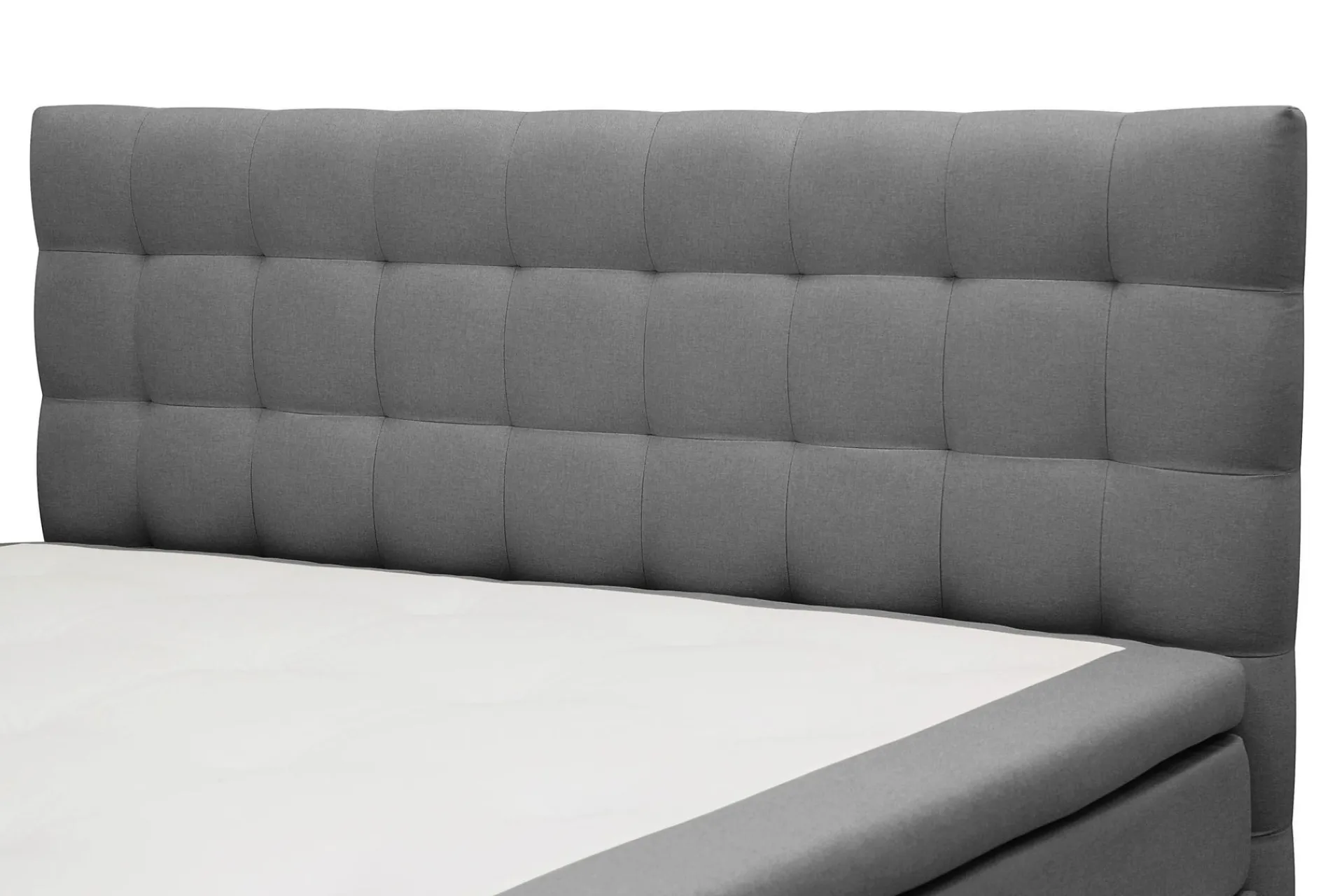Bedly Kontinentalsenger|Komplett Sengepakke-Hilton Komplett Sengpakke 180x200 cm Kontinentalseng med rutet sengegavl Grey