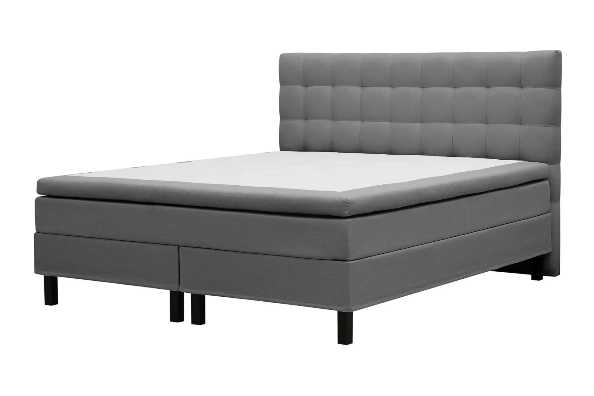 Bedly Kontinentalsenger|Komplett Sengepakke-Hilton Komplett Sengpakke 180x200 cm Kontinentalseng med rutet sengegavl Grey