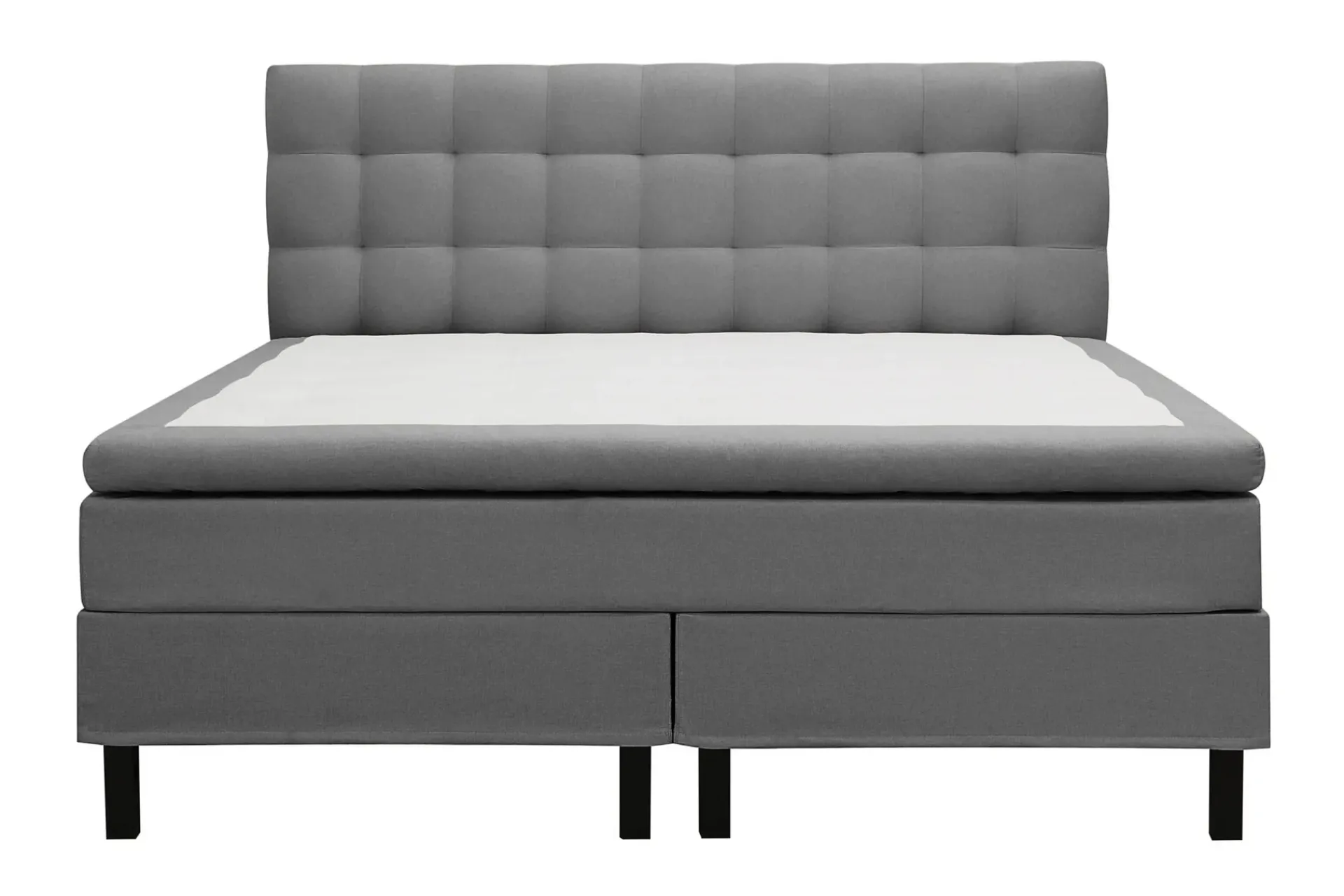 Bedly Kontinentalsenger|Komplett Sengepakke-Hilton Komplett Sengpakke 180x200 cm Kontinentalseng med rutet sengegavl Grey