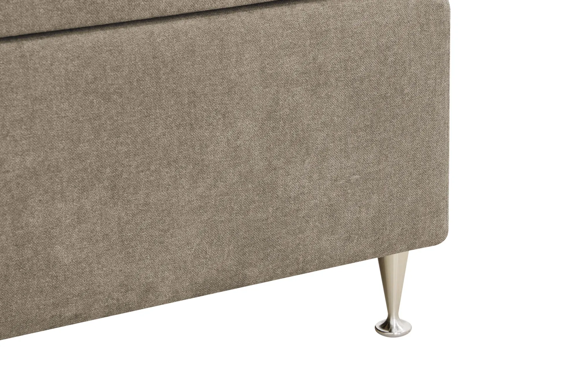 Berg & Strand Kontinentalsenger|Komplett Sengepakke-Hilton Lyx komplett sengpakke 180x200 cm kontinentalseng med knappepolstret sengegavl i chenille Brun