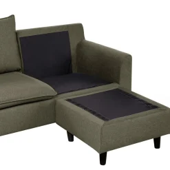 Hjørnesofa-Hjørnesofa Elvenes Mørkfarget tre,Mørkegrønn