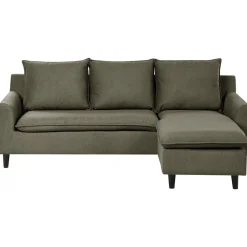 Hjørnesofa-Hjørnesofa Elvenes Mørkfarget tre,Mørkegrønn