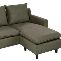 Hjørnesofa-Hjørnesofa Elvenes Mørkfarget tre,Mørkegrønn