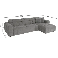 Hjørnesofa-Hjørnesofa HOME4YOU BELISMA høyre hjørne beige