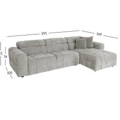 Hjørnesofa HOME4YOU BELISMA høyre hjørne