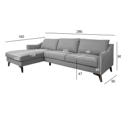Hjørnesofa HOME4YOU Birgit venstre hjørne