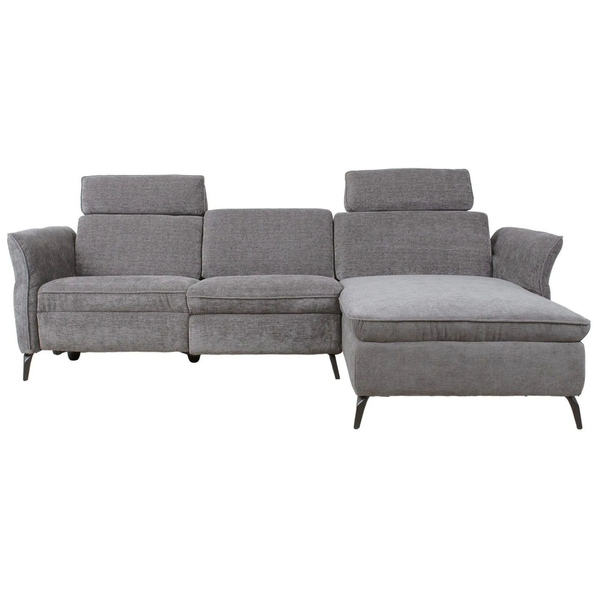Hjørnesofa HOME4YOU Dayton elektrisk recliner Lys grå Høyre hjørne