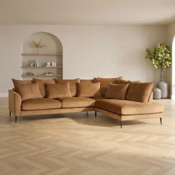 Hjørnesofa-Hjørnesofa HOME4YOU Lartes Høyre hjørne Brun