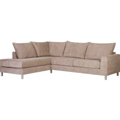 Hjørnesofa-Hjørnesofa HOME4YOU Leila venstre hjørne Beige