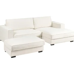 Hjørnesofa med fotskammel Renders