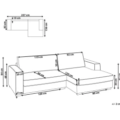 Hjørnesofa-Hjørnesofa Renders Ljusbrun