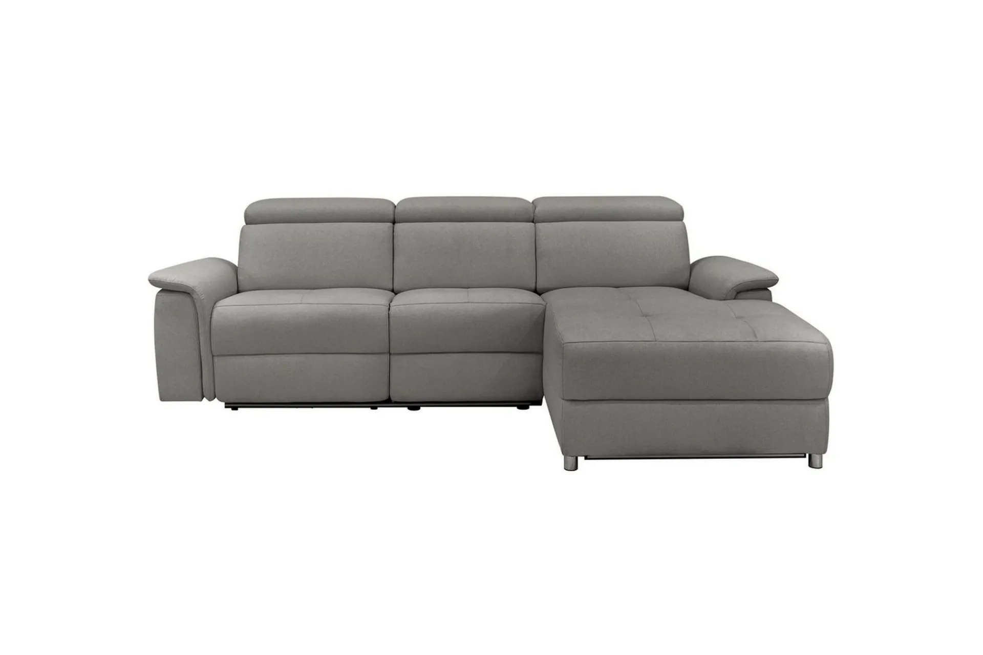 Loft24 Hjørnesofa-Hjørnesofa 3-seter Pareli Grå, Sunday Stoff, Høyre Manuell Recliner Grey