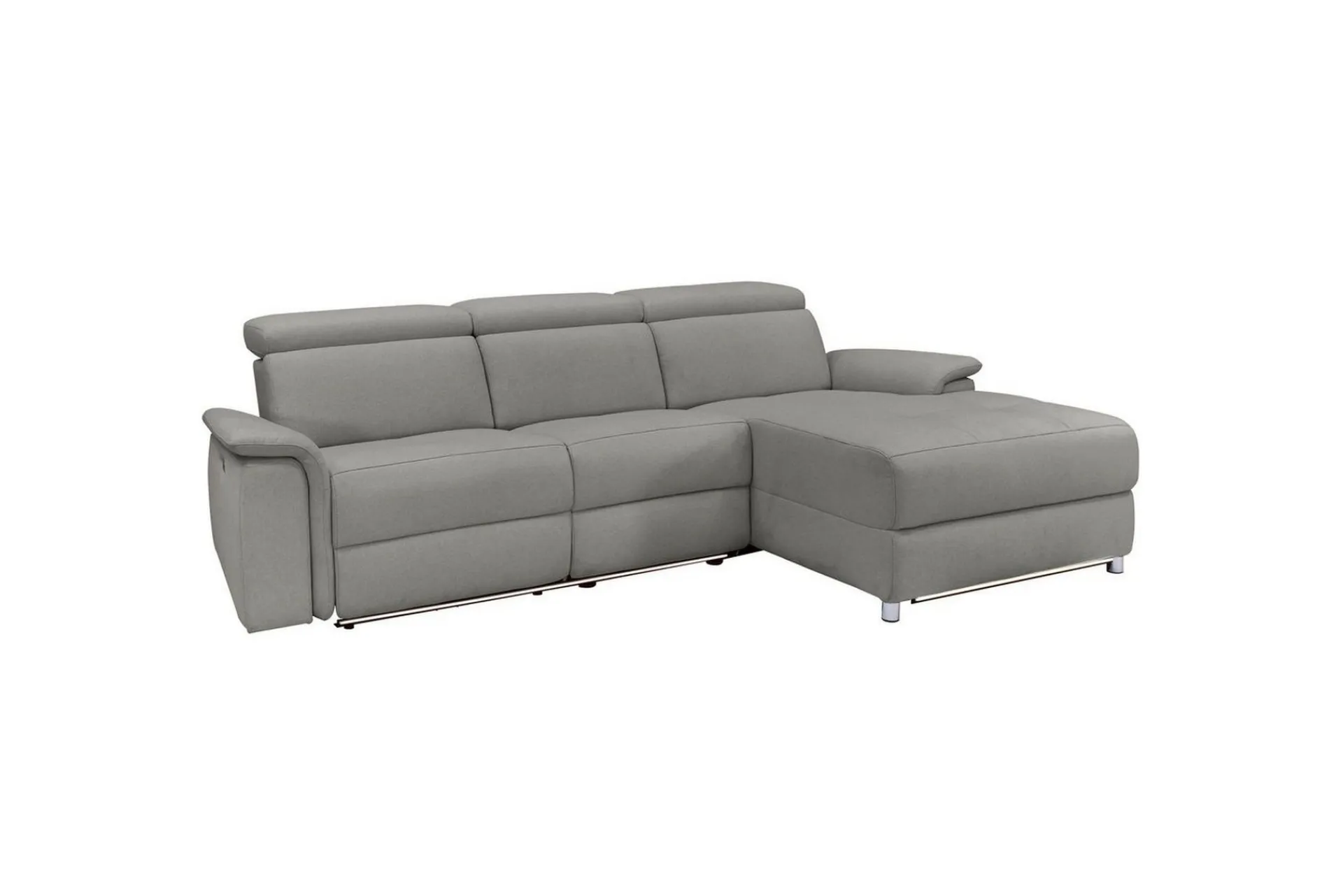 Loft24 Hjørnesofa-Hjørnesofa 3-seter Pareli Grå, Sunday Stoff, Høyre Manuell Recliner Grey
