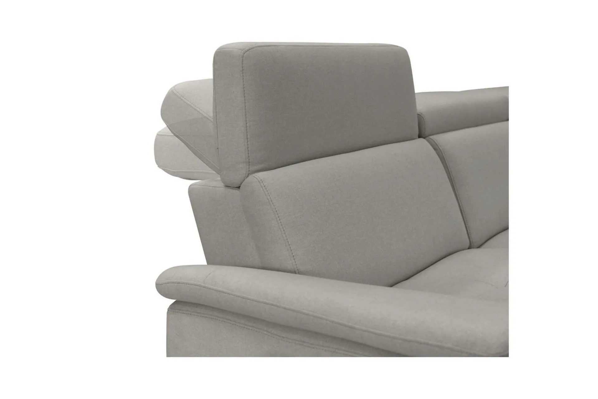Loft24 Hjørnesofa 3-seter Pareli Grå, Sunday Stoff, Høyre Elektrisk Recliner
