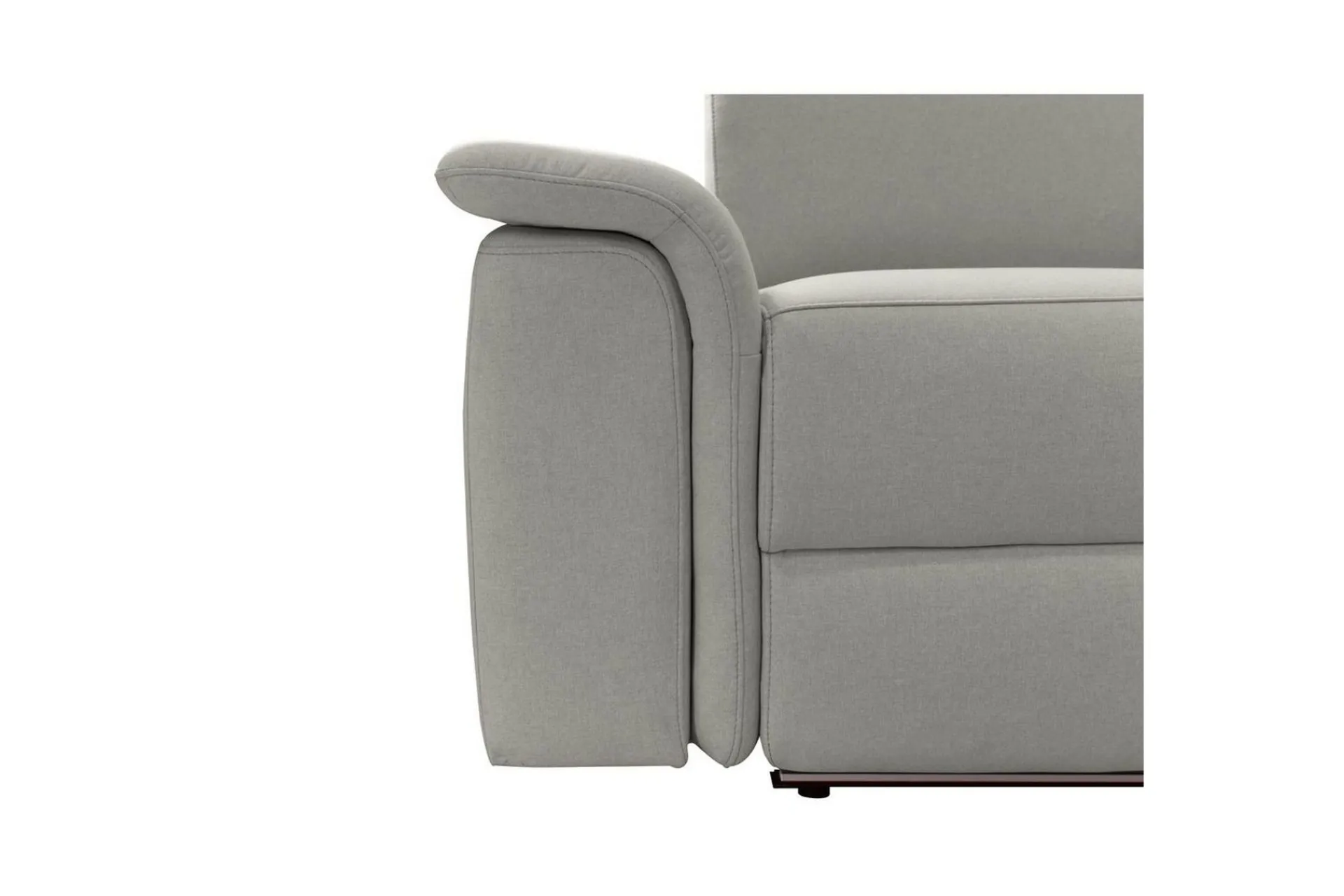Loft24 Hjørnesofa 3-seter Pareli Grå, Sunday Stoff, Høyre Elektrisk Recliner